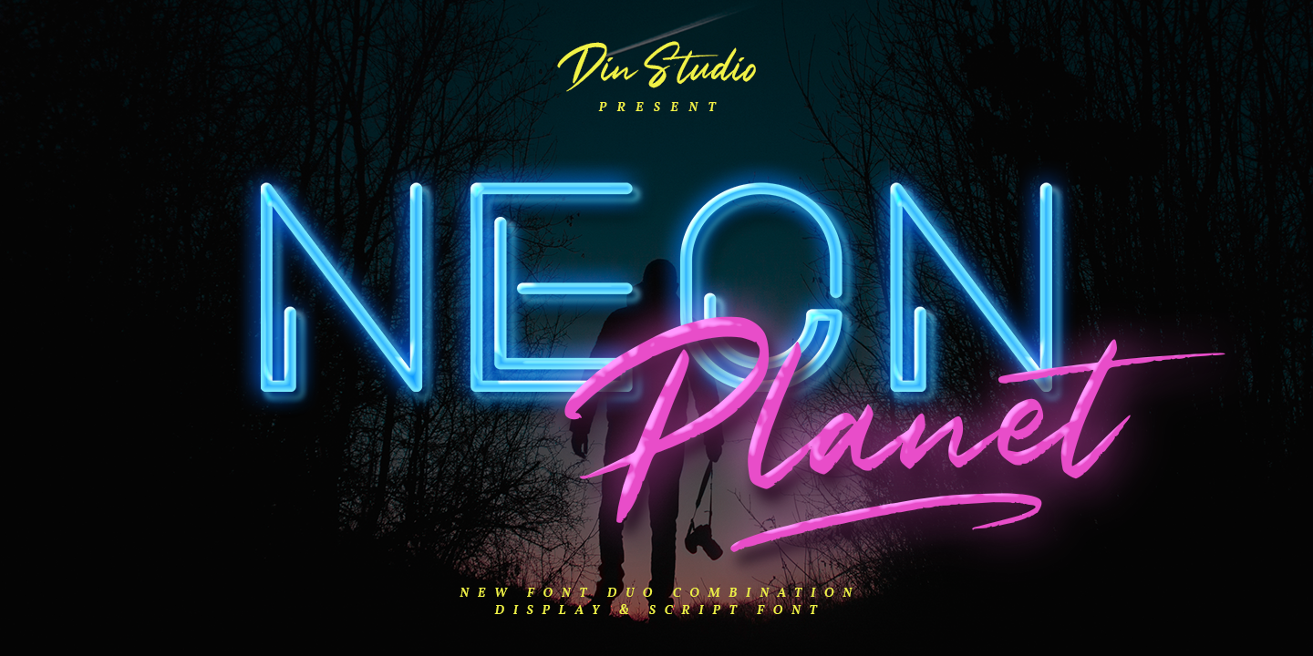 Ejemplo de fuente Neon Planet